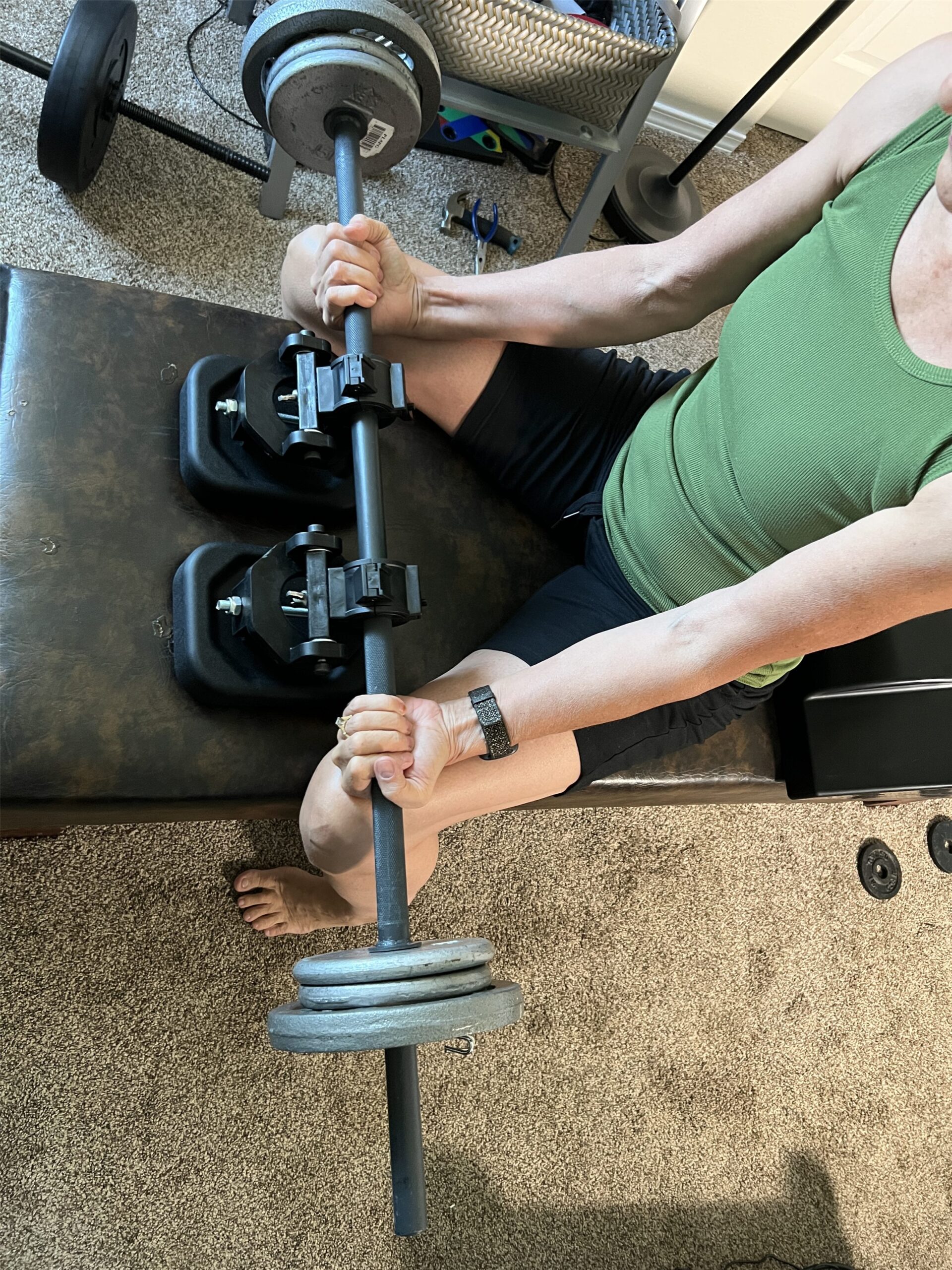 Supported table exercise for chronic pain relief