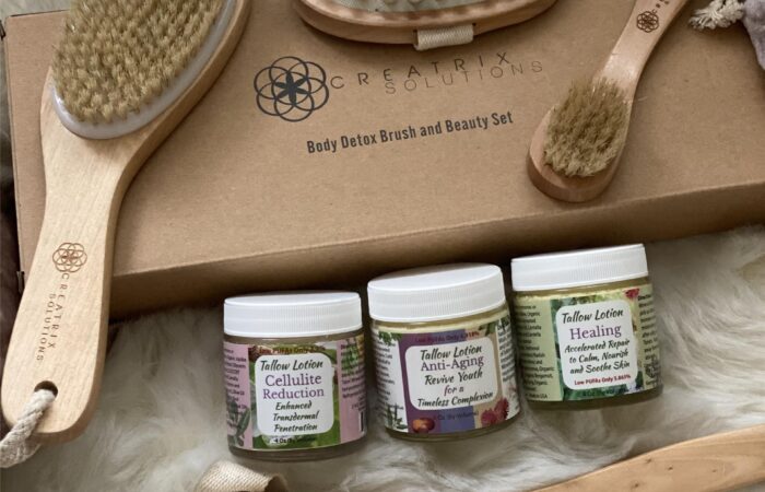 Supplement jars and wellness tools for mineral balancing