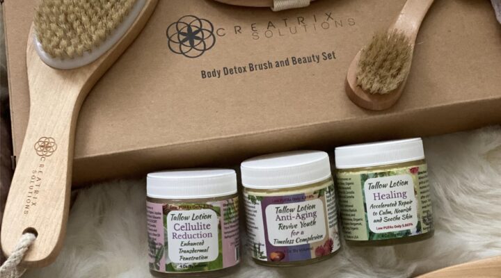 Supplement jars and wellness tools for mineral balancing