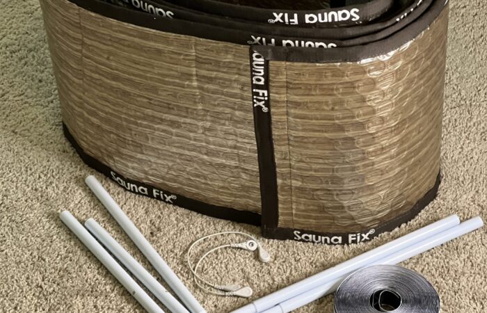 Real product development work: sauna components mid-assembly