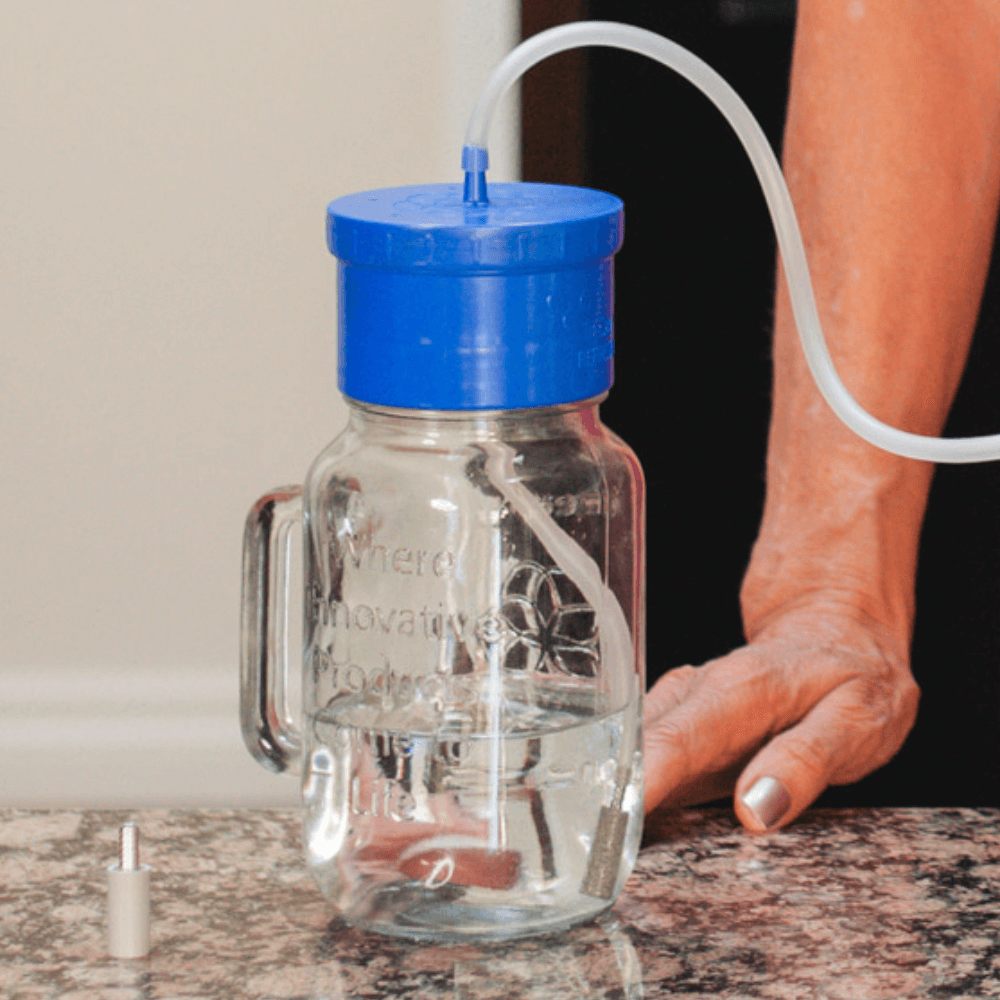 Tri-Oxy ozone water bottle prototype with diffusion tubing